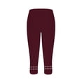 thumbnail image 6 of Capri Leggings for Women Spring Summer Lightweight Elastic High Waist Slim Fit Hollow out Hem Workout Yoga Pants Capris, 6 of 6
