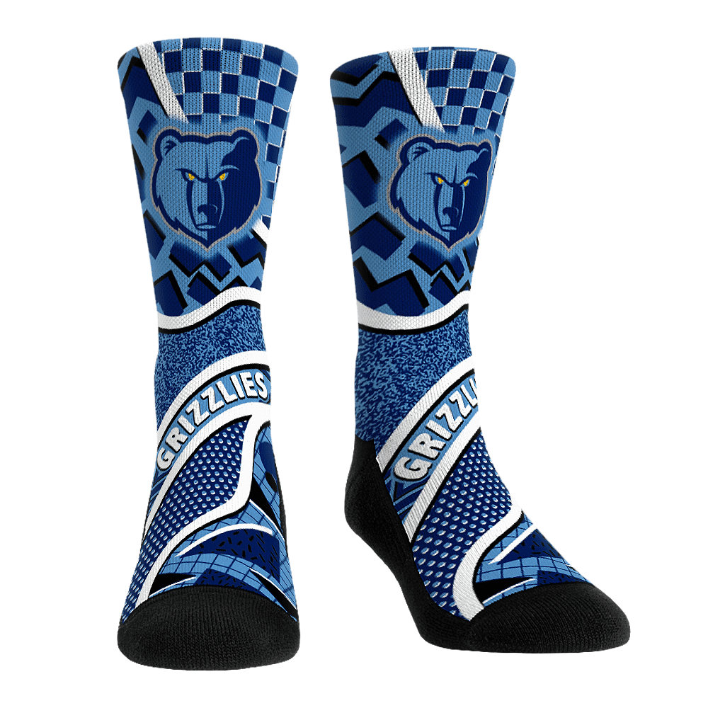 Unisex Rock Em Socks Memphis Grizzlies Ball Pattern Crew Socks