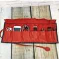 thumbnail image 2 of Watch Roll Up Case Organizer Storage for Bands Straps Watches Accessories Black Red, 2 of 3