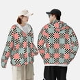 thumbnail image 4 of Fotbe Colorful Checkered Chaqueta con Protección Solar UPF 50+ para Hombre y Mujer, Camisa con Capucha y Bolsillos-Small, 4 of 7