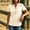 *Beige, variant on ClodeEU Women's V Neck Short Sleeve Henley Button T-Shirt, Casual Loose Fit Top Beige,Women's Plus L