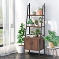 thumbnail image 4 of Patiojoy 3-Tier Ladder Storage Shelf Industrial Leaning Bookcase Display Stand with Cabine, 4 of 4