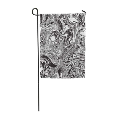 SIDONKU Pattern Marble Ebru Stone Rock Funky Onyx Crazy Agate Garden Flag Decorative Flag House Banner 12x18 inch