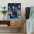 thumbnail image 5 of Qisvanset New Year Couple With Dogs Canvas Wall Art 15.75x11.81 Inches, 5 of 8