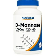 Nutricost D-Mannose 500mg, 120 Capsules - 1000mg Per Serving, Non-GMO and Gluten Free Supplement