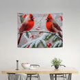 thumbnail image 2 of cardinals branch snow Wall Hanging, 100% Polyester for Living Room Bedroom Dorm Decoration, Tapestry and wall decoration for decorative wall hanging, decorative bedroom, living room decoration, 2 of 6