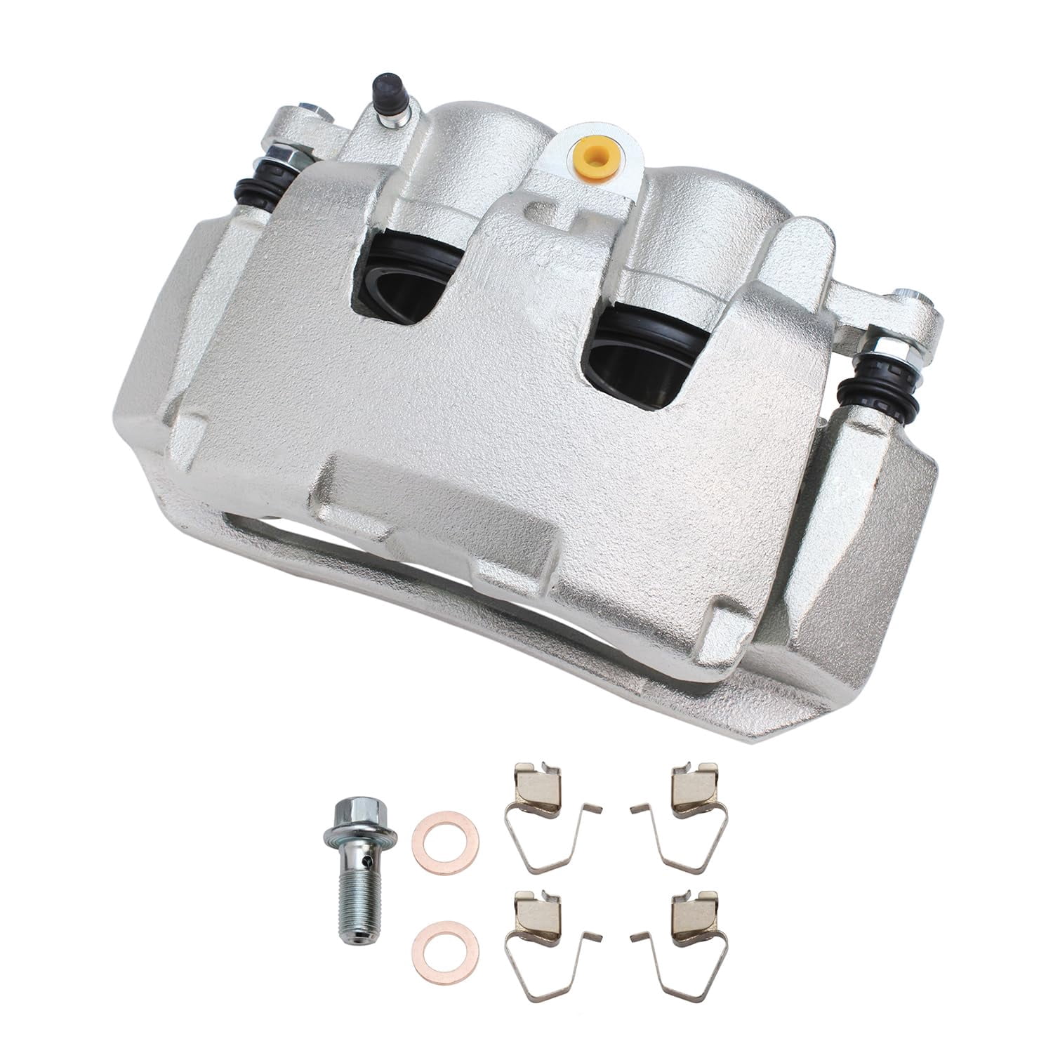 Detroit Axle - 2pc Front Brake Calipers for 06-08 Ram 1500, 05-08 Dodge Dakota, 06-09 Mitsubishi Raider, 2 Disc Brake Calipers 2006 2007 2008 Replacement