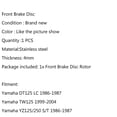 thumbnail image 6 of Front Brake Disc Rotor For Yamaha DT TW XT Tricker 1986-2017, 6 of 7