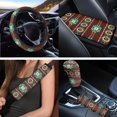 thumbnail image 3 of Uorisanigo Southwest Aztec 18 PCS Car Accessories, Universal Auto Seat Protector Seatbelt Strap Pad Center Console Cover Steering Covers Cup Holders Coasters Handbrake Gear Shift Headrest Cushion, 3 of 7