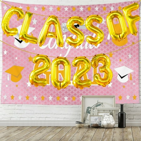 

Congrats Grad Backdrop with 2023 Balloons Class of 2023 Graduation Background College Prom Party Event Decor Banner Portrait Photobooth Cake Table Selfie Prop Gift Studio Photography 40x30 #122