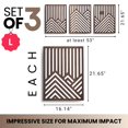 thumbnail image 5 of Modern Wooden Wall Sculptures - Set Of 3 Home Decor Accent Large Art For Living Room  Bedroom Office Easytallation (walnut Mountain And Sun Unframed), 5 of 8