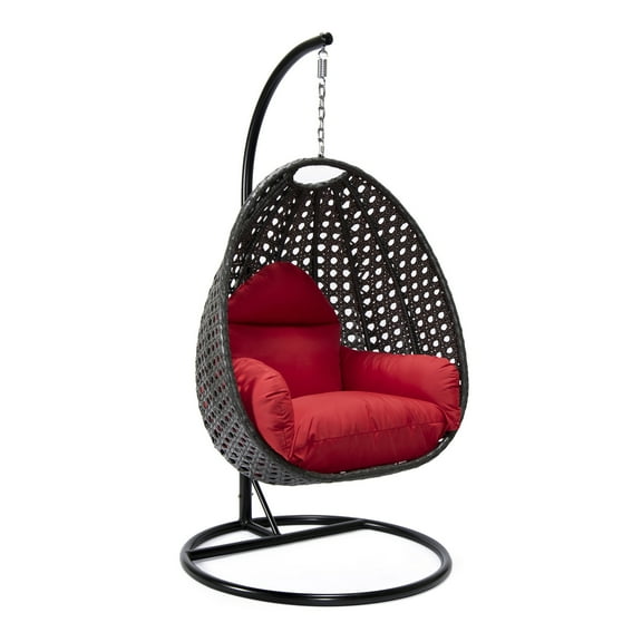 HomeStock Renaissance Refinement Charcoal Wicker Hanging Egg Swing Chair