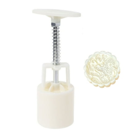 

75g Plastic Material Mooncake Moulds Mooncake Stamp DIY Baking Mooncake Accessories 4 Styles for Mid-Autumn Festival Use