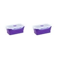 thumbnail image 4 of relayinert Stylish For Professionals On Go Compact Making Lightweight Sealed Preservation Box Microwave Lunch Box Office Lunch Box purple 800ml 2Set, 4 of 6