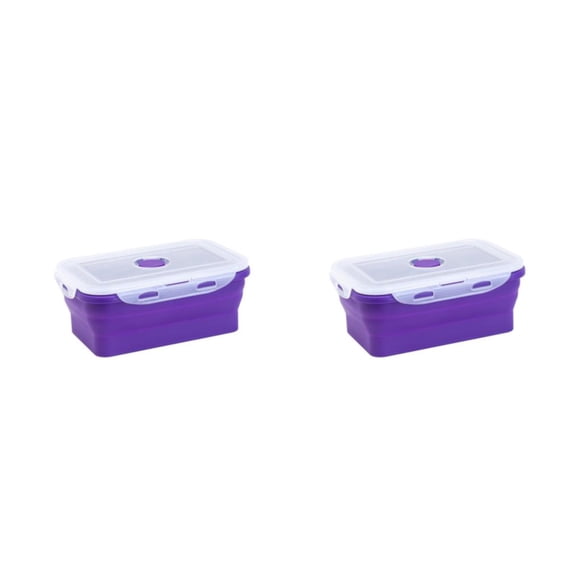 Wosthever Calentamiento sin complicaciones con silicona apta para microondas con y especificaciones para elegir El preferido puede ser morado púrpura 800ml 2Conjunto