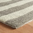 thumbnail image 5 of Dash & Albert Silas Stripe Hand Micro Hooked Wool Rug, 2' 6" x 8', Grey, 5 of 8