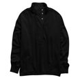 thumbnail image 7 of Stichou Oversized Sweatshirt for Women Stand Collar Long Sleeve Pullover Sweatshirts Button Henley Neck Pullover Tops Black XL, 7 of 7