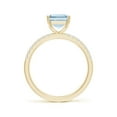 thumbnail image 2 of Angara Natural 2 Ct. Aquamarine with Diamond Classic Ring in 14K Yellow Gold for Women (Ring Size: 11.5), 2 of 9