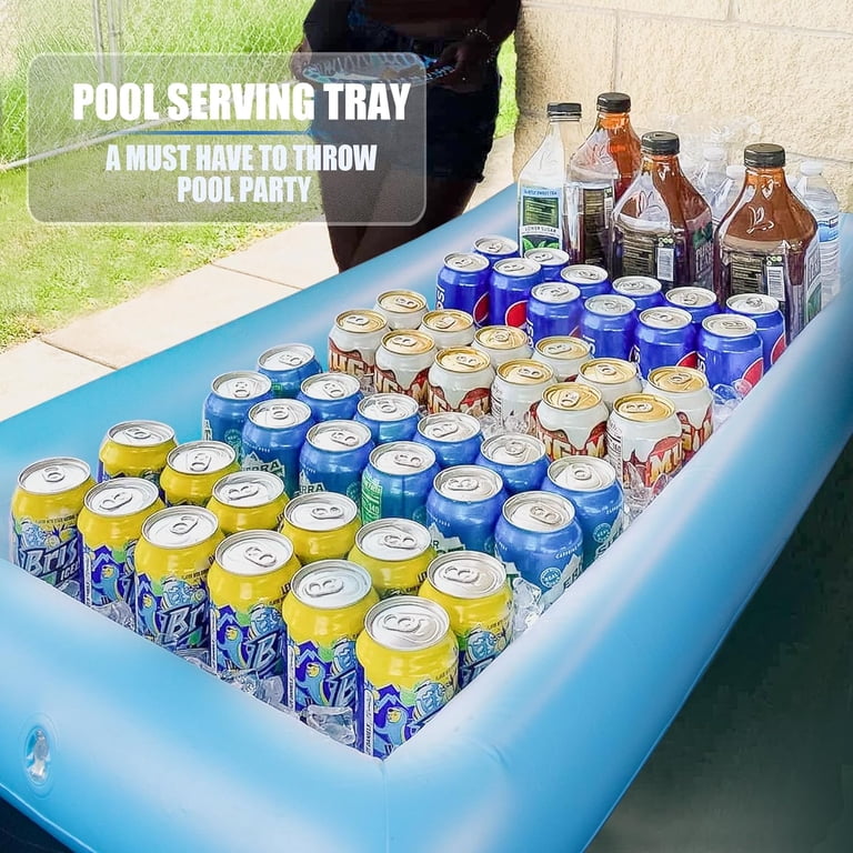 8 Pcs Inflatable Buffet Cooler Trays – Floating Food & Drink Coolers For Pool, Picnic, BBQ Party