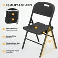 thumbnail image 4 of Zimtown Plastic Folding Chair, 2 PCS Folding Chairs for Events, 350 LBS Loading Capacity, Portable Chairs for Office, Comference, Party, Black, 4 of 7
