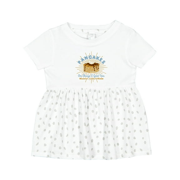 Inktastic Pancakes Good Idea Girls Baby Dress