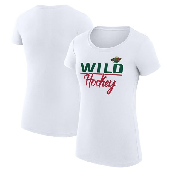 Women's G-III 4Her by Carl Banks White Minnesota Wild Super-Slim Fit Lightweight Team Sport T-Shirt