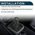 thumbnail image 5 of Unique Bargains Gear Shifter Knob with Cover 5 Speed Manual Stick Shifter Knob for Peugeot 206 Faux Leather Black White, 5 of 6