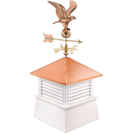 Good Directions 18" Square Manchester Vinyl Cupola with Cottage Eagle