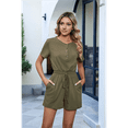 thumbnail image 6 of Short Sleeve Waist Rompers Green L, 6 of 9