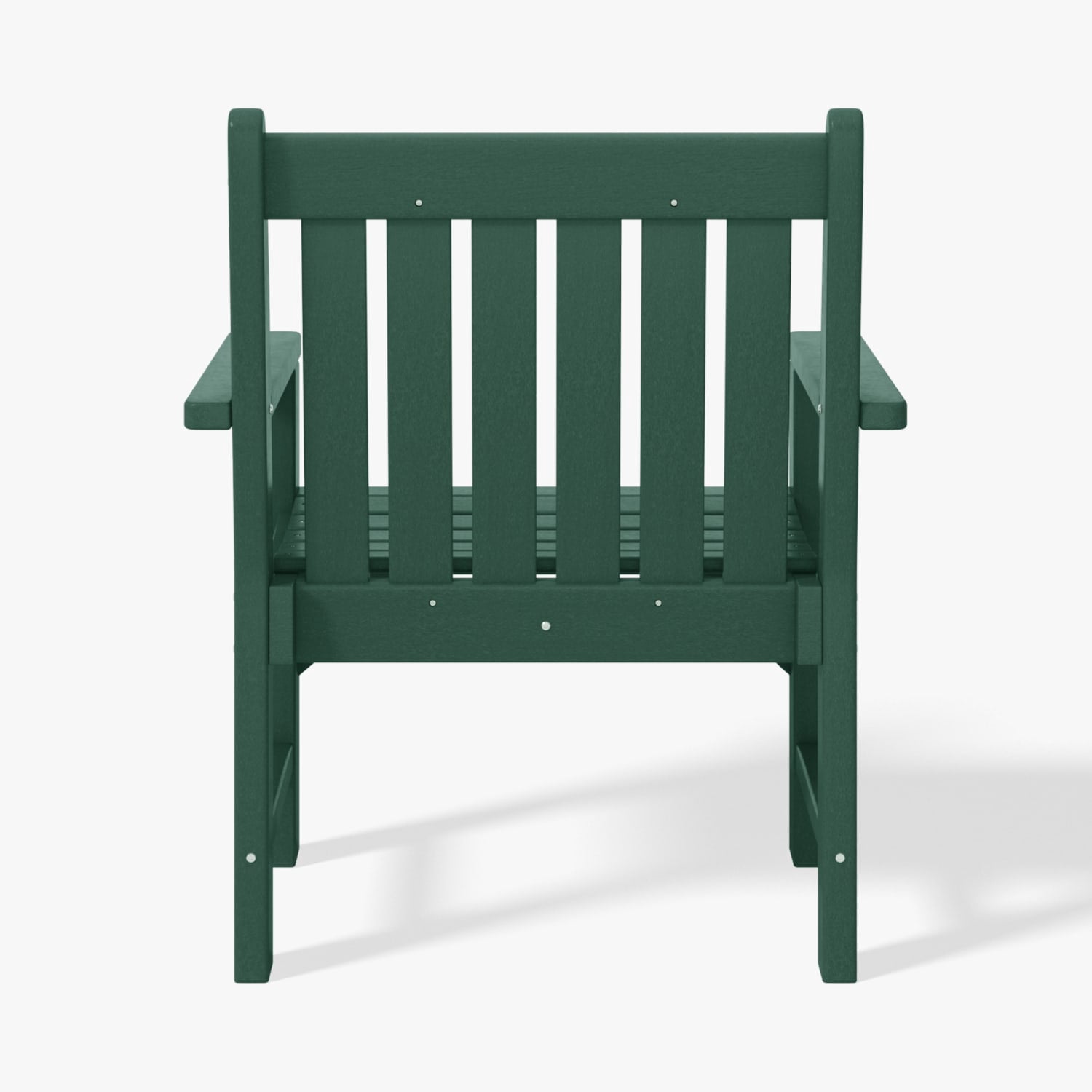 WestinTrends Malibu Outdoor Patio HDPE Adirondack Dining Arm Chairs (Set of 2), Dark Green