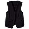 thumbnail image 2 of Black Womens Jacket Women's Autumn and Winter Vest Small Waistcoat Suit Waistcoat Jackets for Women, 2 of 6