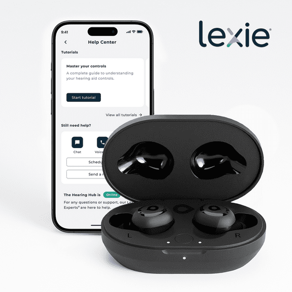 Lexie H1 Rechargeable OTC Earbud Hearing Aids with Bluetooth, Mobile App Customization and Lifetime Customer Service