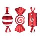 thumbnail image 3 of Adorno navideño para escenario, barra, vestido de novia, accesorios, 32 cm, colgante de arreglo de dulces navideños pintados en rojo y blanco, 3 of 5