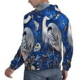 thumbnail image 6 of Lsque Blue Heron Floral Garden Pattern Casual Men's Hoodie,Hooded Sweatshirt with Kangaroo Pocket,Pullover Hoodie-4X-Large, 6 of 7
