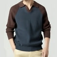 thumbnail image 6 of SDNall Men's Raglan Sleeve Sweater, Solid Color Knit Pullover with V-Neck Collar for Casual Style, 6 of 8