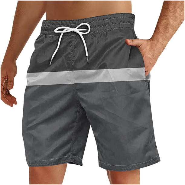 Pantalones Cortos para Hombre Atléticos Pantalones de Playa de Impresión Especial, Pantalones Cortos Atléticos de Poliéster Elásticos para Hombres
