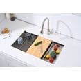 thumbnail image 3 of 36 Inch Drop In & Undermount Kitchen Sink, Single Bowl Stainless Steel Kitchen Sink, Deep Basin Rust Resistant Farmhouse Sink with Noise Canceling Technology Brushed Silver, 3 of 9