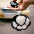 thumbnail image 4 of Super Cute Soft Plush Cat Paw Keychain Fluffy Warm Comfortable Pink Kitty Hand Key Chain Ring Holder Bag Purse Pendant, 4 of 6