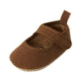 thumbnail image 1 of Honeeladyy Toddler Kid Shoes Corduroy Baby Infant Kids Girl Soft Sole Crib Toddler Newborn Shoes Princess Sandals Brown Clearance under 10$, 1 of 7