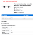 thumbnail image 2 of Front Left Axle Assembly - Compatible with 2005 - 2006 Chevy Equinox, 2 of 2
