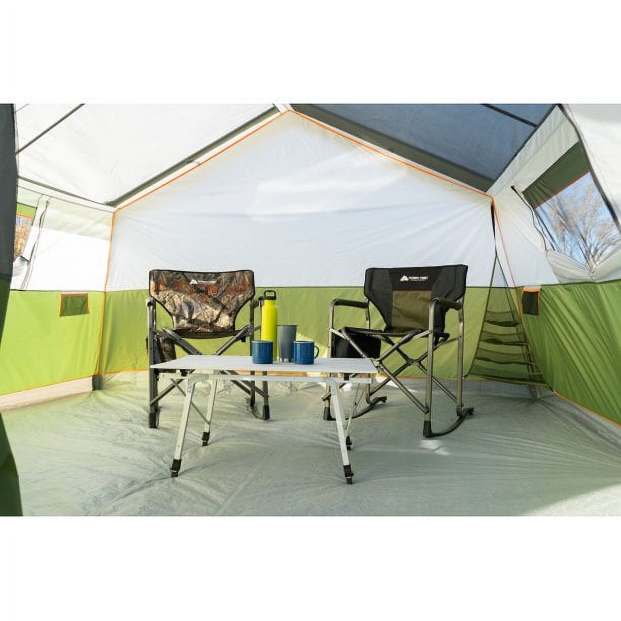 Ozark Trail 8-Person Family Cabin Tent 1 Room with Screen Porch, Green, Dimensions: 12'x11'x7', 45.86 lbs. - image 4 of 12