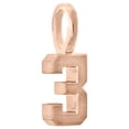 thumbnail image 2 of 10K Rose Gold Mini Number # Pendant Block Font Charm Hashtag Plus Sign | 3, 2 of 4