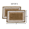 thumbnail image 5 of Better Homes & Gardens Bordered Striped 2-Pack Bath Rug Bundle, Dark Caramel, 20” x 30”, 5 of 7
