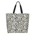 thumbnail image 1 of Balery Heart Leopard Bolsa Tote Estilo Estético con Cremalleras, Bolsa de Hombro, Bolsa de Compras Grande y Plegable, 1 of 8
