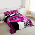 thumbnail image 3 of jejeloiu Wild Leopard Cheetah Queen Comforter Set,Wildlife Zebra Stripes Bedding Comforter Set For Kids Reversible 3-Piece, 3 of 8