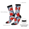 thumbnail image 4 of Haiem Leaves And Flowers Pattern Crew Socks – Soft & Durable Moisture-wicking Socks, Stay-Up Fit for Business, Work, and Casual Wear Size 5-11, 4 of 6