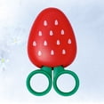 thumbnail image 2 of KAKOWELY Fruit Shaped Scissors Strawberry Shape Creative Fruit Shape Scissors Refrigerator Paste Art Scissors Stainless Steel Children Safety Iron Suction Scissors Red Color, 2 of 4