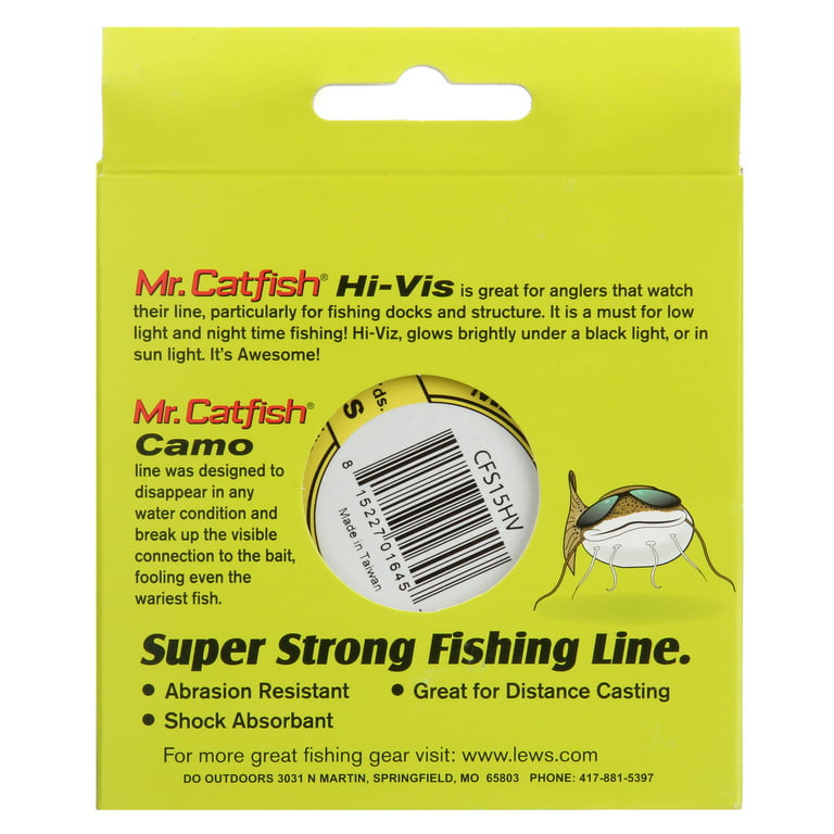 Lew's Mr Catfish Line Filler Spools, 500 Yards 15 lb, HiViz 