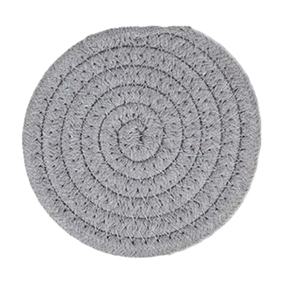 Safeglitz Round Thickened Heat-Resistant Table Protector Mat - Insulated Cotton Trivet for Hot Pots, Pans, Dishes, Set of 1