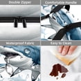 thumbnail image 4 of Shark Double Layered Insulated Refrigerated Large Capacity Handheld Lunch Bag with Two Compartments - 7.1x11.4x16.1 Inches, 4 of 6